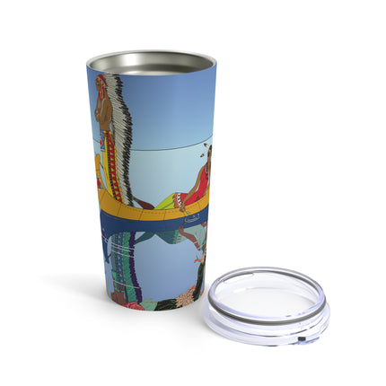 Le long du Missouri (Indian couple on the Missouri River) by George Barbier Tumbler 20oz