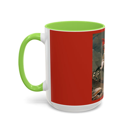 Napoleon Crossing the Alps by Jacques-Louis David Colorful Mugs (11oz, 15oz)