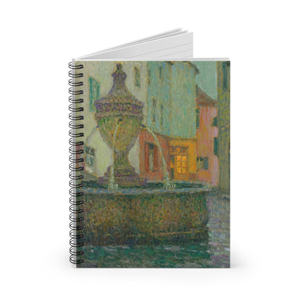La Fontaine, Saint-Paul De Vence by Henri Le Sidaner Spiral Notebook - Ruled Line