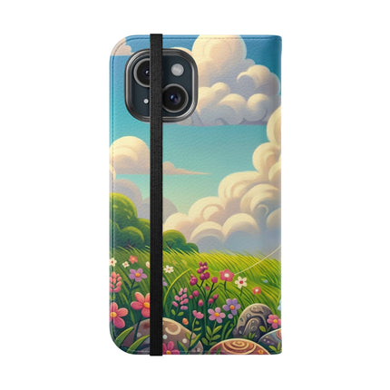 🪁🐉 Geisha Kitten and the Dragon Kite Flip Case – Joyful Flight & Dragon Spirit