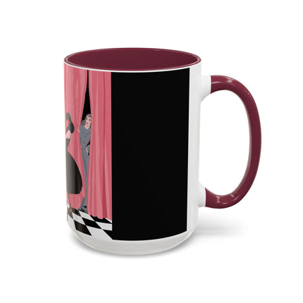 The Ladies Behind The Velvet Curtain Colorful Mugs – Art Deco Theatrical Elegance
