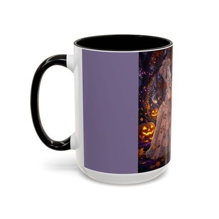 🎃🌙 The Midnight Court Of Pumpkin Grove Colorful Mug – Elegant Halloween Masquerade