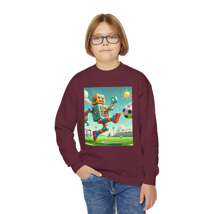 Kickoff Bot! Youth Crewneck Sweatshirt – Action, Energy & Game-Day Fun