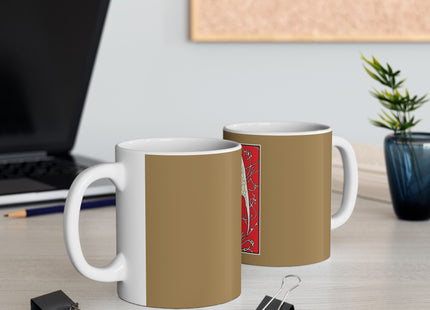 Angel with Red Background Ceramic Mug 11oz