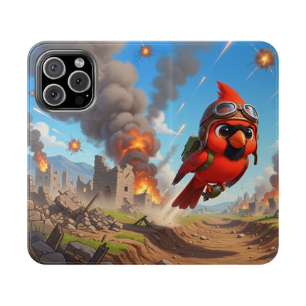 🐦✈️ The Cardinal Dive Bomber Flip Case – Bold Flight & Fearless Adventure