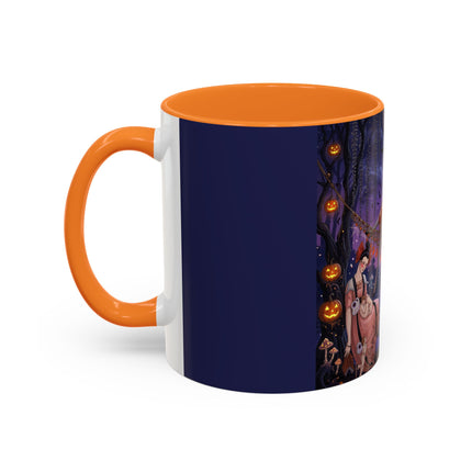 🌙🎃 Moonlit Mischief In The Pumpkin Grove Colorful Mug – Whimsical Halloween Fantasy