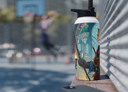 Cyberpunk Leopard Stainless Steel Water Bottle