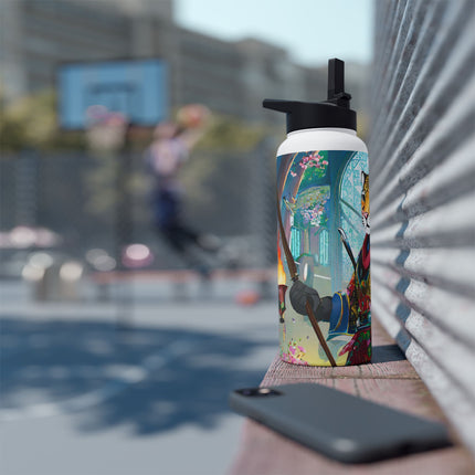 Cyberpunk Leopard Stainless Steel Water Bottle