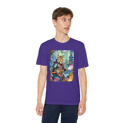 Cyberpunk Leopard Youth Competitor Tee