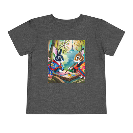 Fairy Animals Writing Wishes Toddler Short Sleeve Tee