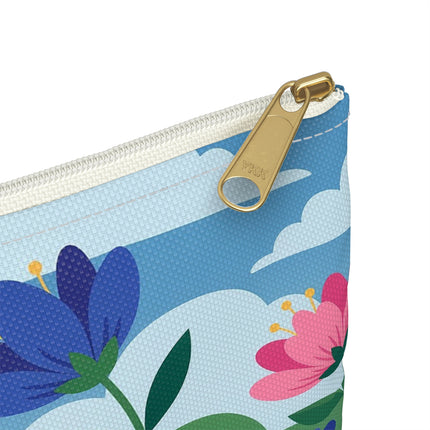 🌸🎩 The Lady Of The Grand Flower Garden Accessory Pouch – Art Deco Fashion Illustration