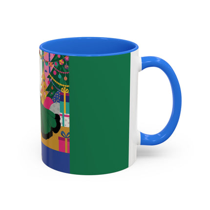 🎄🎁 The Emerald Christmas Belle Colorful Mug – Colorful Holiday Fashion Fantasy