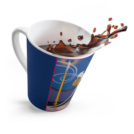 Smoke and Secrets: A Glamorous Encounter in Prohibition Era Latte Mug