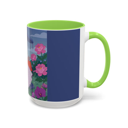 The Lady Of The Garden Tea Party Colorful Mugs – Art Deco Floral Elegance