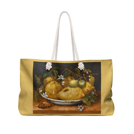 Still Life with Bowl of Citrons by Giovanna Garzoni Weekender Bag