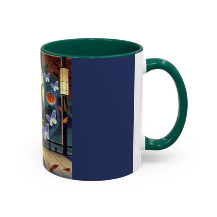 Court Magician with Ghost Butterflies Colorful Mugs (11oz, 15oz)