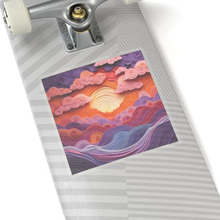 Dramatic Sunset Sky Kiss-Cut Stickers (4 Sizes)