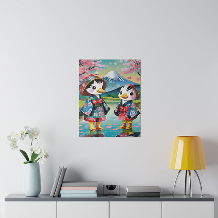 Rainy Day Ducks Matte Canvas, Stretched, 0.75"