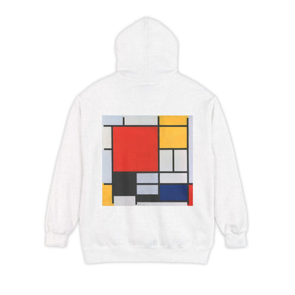 Composition with Red, Yellow, Blue, and Black by Piet Mondrian Unisex Garment-Dyed Hoodie