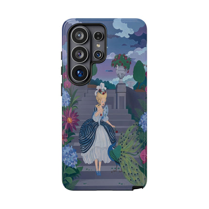 🦚🌸 The Peacock Garden Terrace Phone Case – Art Deco Floral Elegance