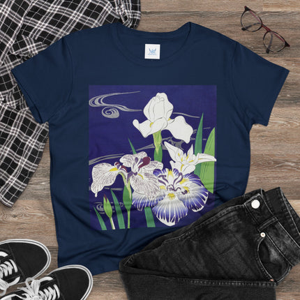 Irises by Kogyo Tsukioka Women's Midweight Cotton Tee