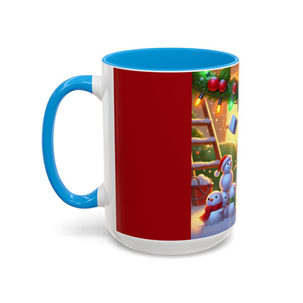 Naughty or Nice Kitten Christmas Colorful Mugs (11oz, 15oz)