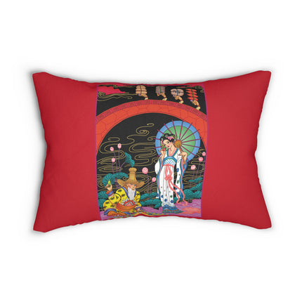 The Romance of Perfume by George Barbier Spun Polyester Lumbar Pillow