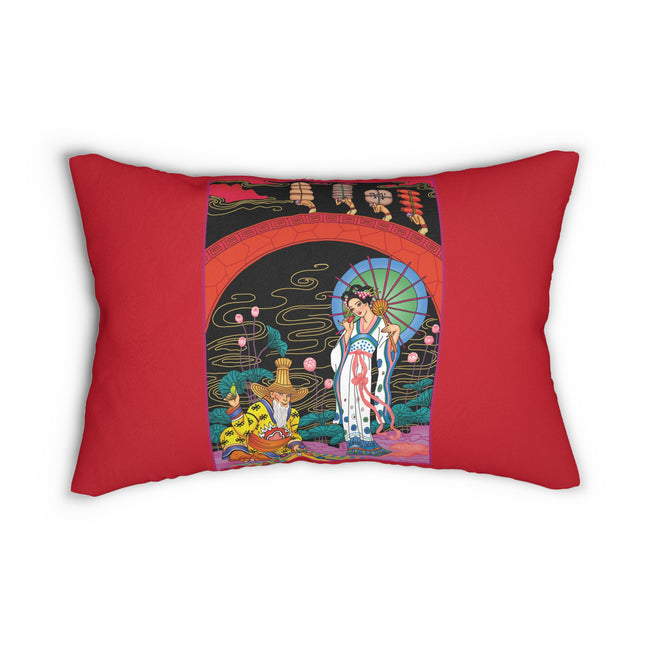 The Romance of Perfume by George Barbier Spun Polyester Lumbar Pillow