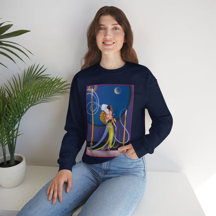 Smoke and Secrets: A Glamorous Encounter in Prohibition Era Heavy Blend™ Crewneck Sweatshirt