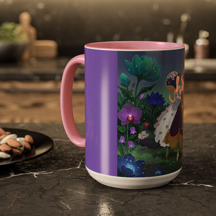 The Ladies Of The Moonlit Garden Colorful Mugs – Art Deco Floral Elegance