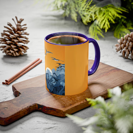 Falcon Mistress Colorful Mugs – Art Deco Majesty & Mythic Freedom
