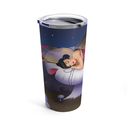Slumbering Fairy on a Mushroom Tumbler 20oz