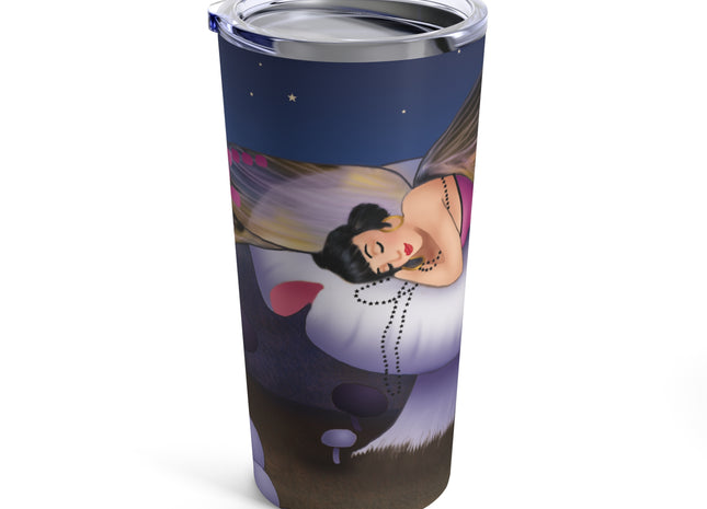 Slumbering Fairy on a Mushroom Tumbler 20oz