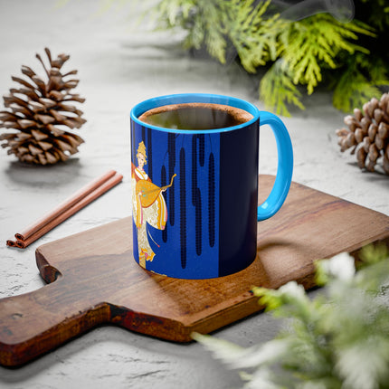 Celestial Melody Colorful Mug (11oz, 15oz) – Musical Grace, Starlit Beauty & Art Deco Elegance