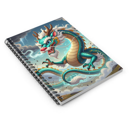The Tibetan Dragon in Battle Spiral Notebook – Ruled Line