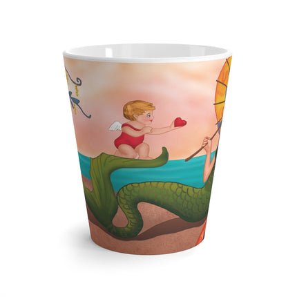 Mermaid with Parasol and Cupid by George Barbier Latte Mug