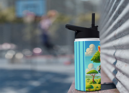 Giraffe Lookout Stainless Steel Water Bottle, Standard Lid