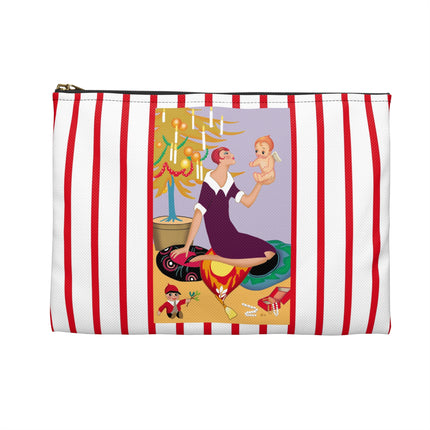 Art Deco Christmas Accessory Pouch