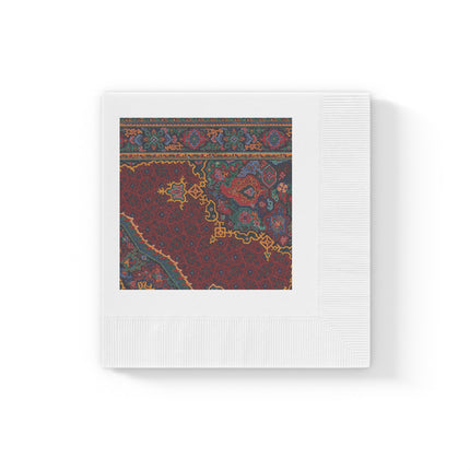 Design for a Carpet by Anonymous V White Coined Napkins