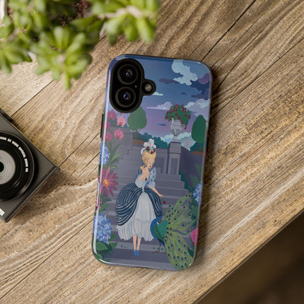 🦚🌸 The Peacock Garden Terrace Phone Case – Art Deco Floral Elegance