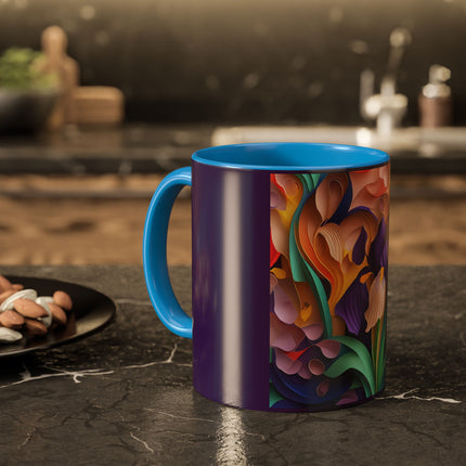 The Elegant Iris Flower Colorful Mugs (11oz, 15oz)
