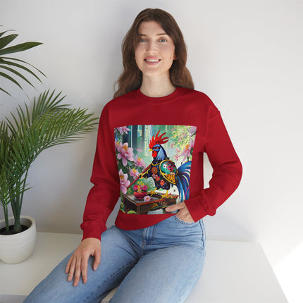 Cyberpunk Rooster Unisex Heavy Blend™ Crewneck Sweatshirt