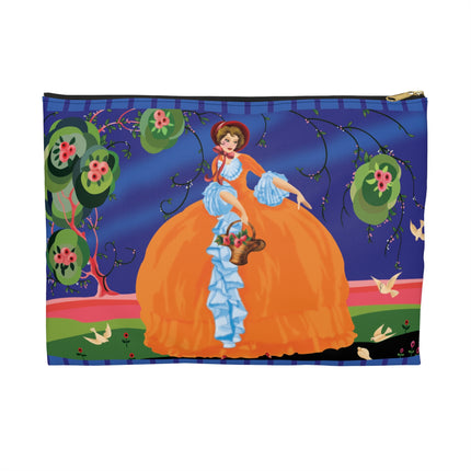 Spring Whispers Accessory Pouch – Vintage Art Fashion Design