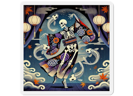 Skeleton Kabuki Performer Die-Cut Magnets (5 Sizes)