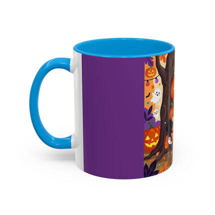 🎃🐈‍⬛ The Pumpkin Child’s Halloween Parade Colorful Mug – Whimsical Storybook Charm