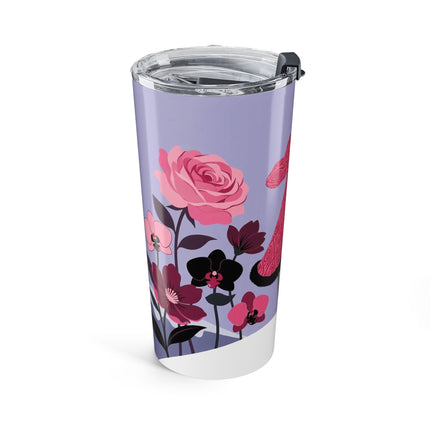 🌹❄️ The Lady Of The Winter Orchid Garden Tumbler – Art Deco Floral Elegance