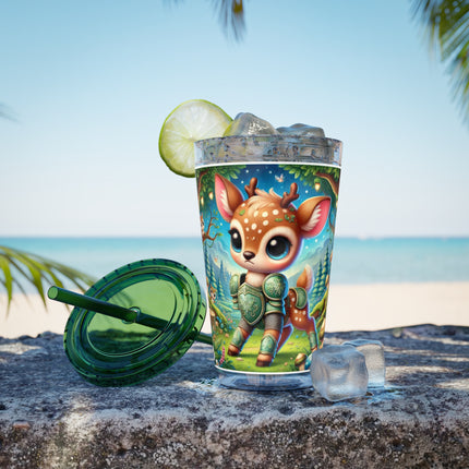 Fawn Defender Sunsplash Tumbler with Straw, 16oz
