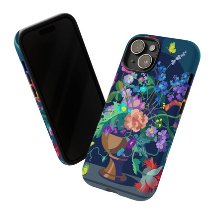 Midnight Floral Reverie Phone Case – Vibrant Bloom & Enchanted Beauty