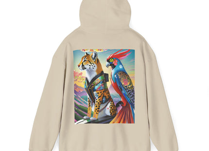 Cheetah and Parrot Cybernetic Duet – Heavy Blend™ Hooded Sweatshirt