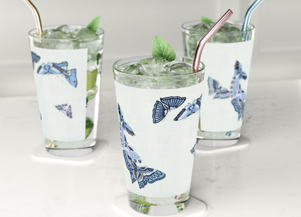 One Thousand Butterflies by Kamisaka Sekka Glass, 16oz